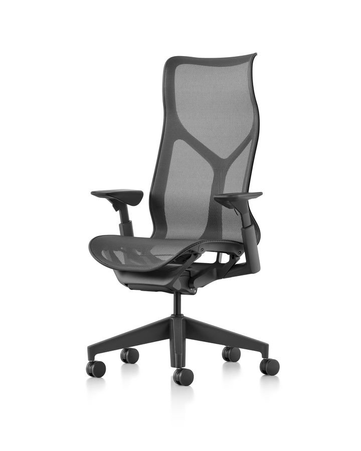 Cosm High Back Graphite height adjustable arms